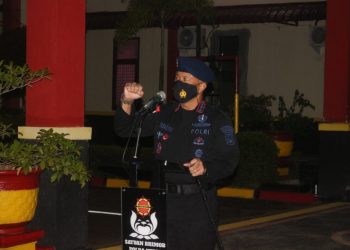 Satbrimob Polda Kepri Laksanakan Apel Kesiapsiagaan Power On Hand Kapolda Kepri