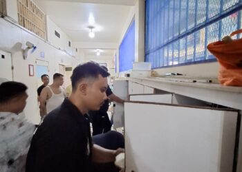 LAPAS KELAS I MEDAN LAKUKAN RAJIA RUTIN DEMI MENJAGA MASUKNYA BARANG BARANG TERLARANG.