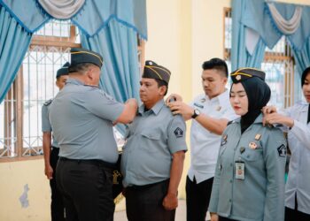 Kalapas Kelas IIB Padangsidimpuan, Gelar Upacara Penyematan Kenaikan Pangkat ASN