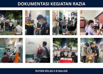 Razia Insidentil Dirutan Kelas IIB Balige.(Doc/Foto: Rutan Kelas IIB Balige)
