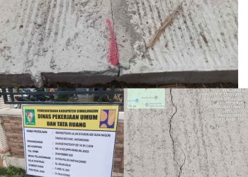 Terkait Rabat Beton Retak Usai Dikerjakan CV. Raja Odong, Dinas PUPR Simalungun: Akan Diperbaiki.